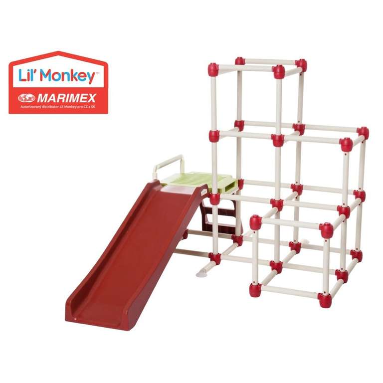 Lil'Monkey 2in1 Kinder-Klettergerüst Climb & Slide Everest mit Rutsche (150 x 120 x 120 cm, 1,5 bis 5 Jahren, UV-beständigem Kunststoff)