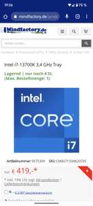 Intel i7-13700K 3,4 GHz Tray