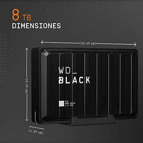 WD BLACK D10 Game Drive BA3P0080HBK - Extern Festplatte - 8 TB - Schwarz