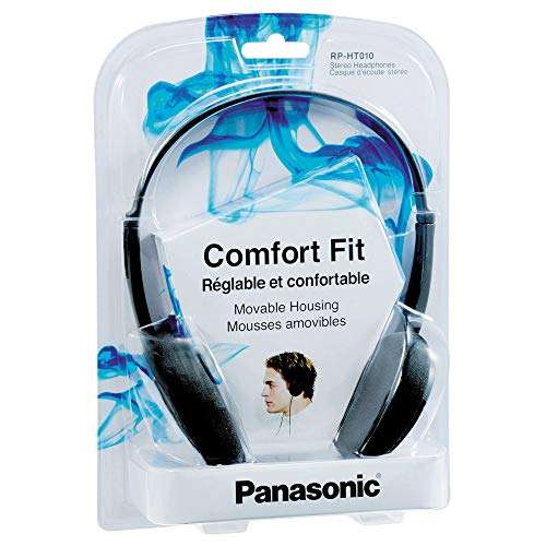 Panasonic RP-HT010E-A Bügelkopfhörer - 1,2m Kabellänge, Klinkenstecker, geringes Gewicht, Blau (Prime)