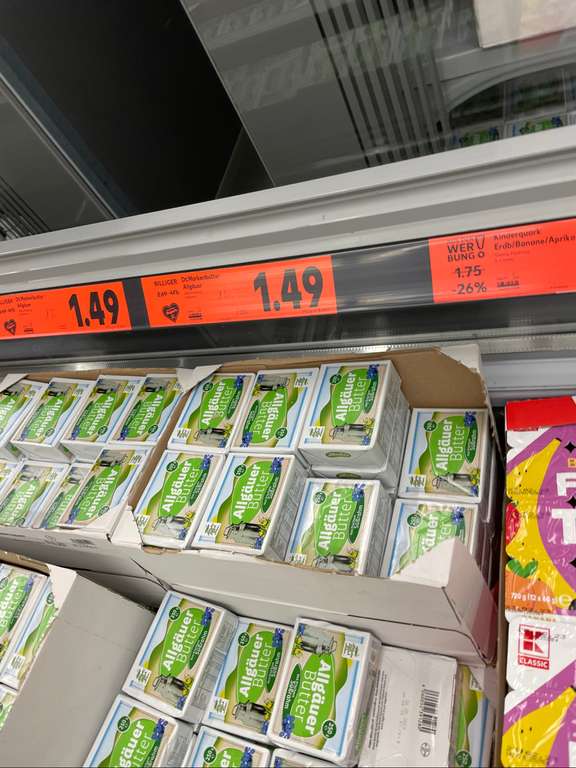 [Lokal Augsburg/Neusäß] Allgäuer Süßrahm Butter 1,49€/250g