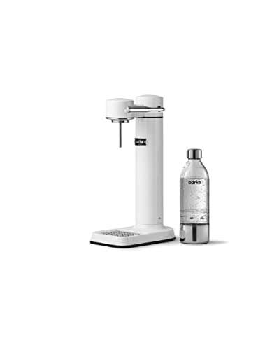 Aarke Carbonator 3, Wassersprudler aus Edelstahl mit BPA-frei Flasche, Weiß Finish