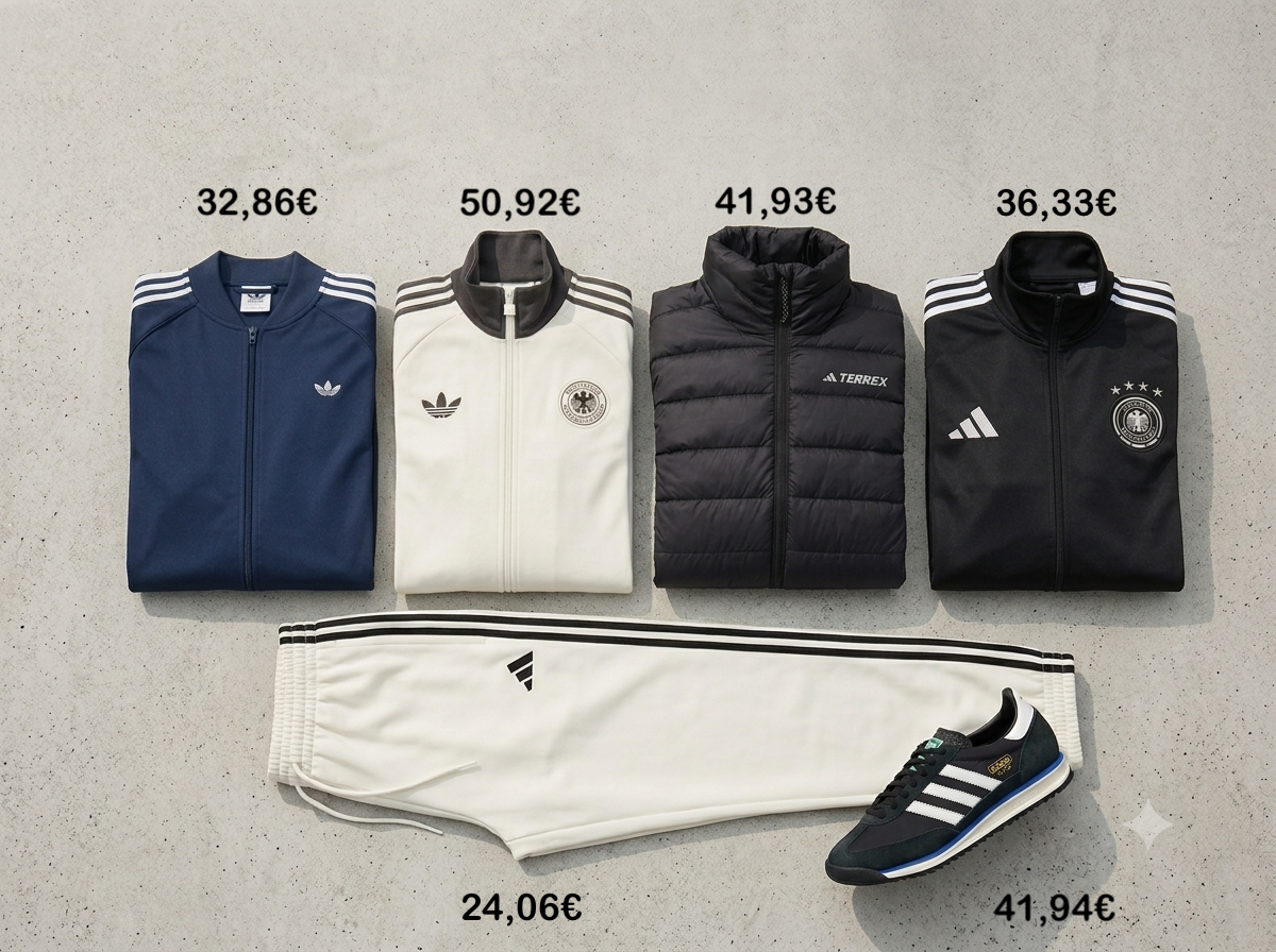 Adidas Sammeldeal • Britcore SST Trainingsjacke • Stadium Trainingshose • DFB 26 Originals Trainingsjacke • SL 72 RS • Terrex Jacke