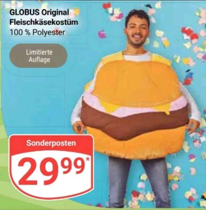 GLOBUS Original Fleischkäsekostüm, limitierte Auflage, Globus Supermarkt