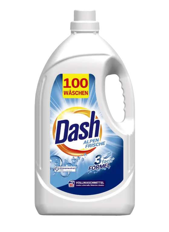 DASH Waschmittel 100 WL - Alpen und Color Frische - kostenloser Versand