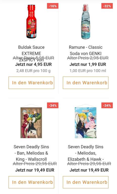 Animefanshop.de - Asiatische Süßigkeiten + Anime-Merchandise im Sonderangebot