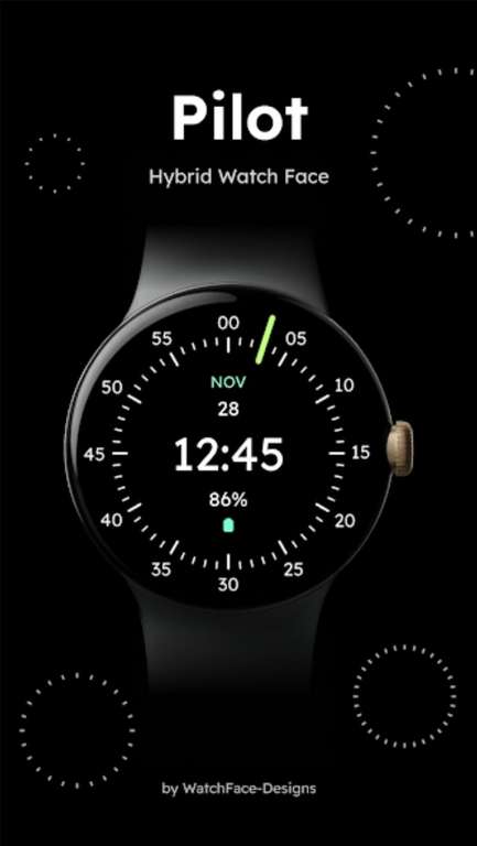 Pilot - Digital Watch Face [WearOS Watchface][Google Play Store]