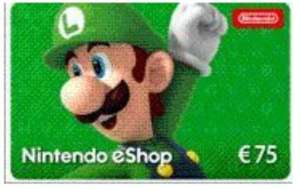 Nintendo eShop Card Guthaben 75€ zu 65,61€ begrenzte Stückzahl
