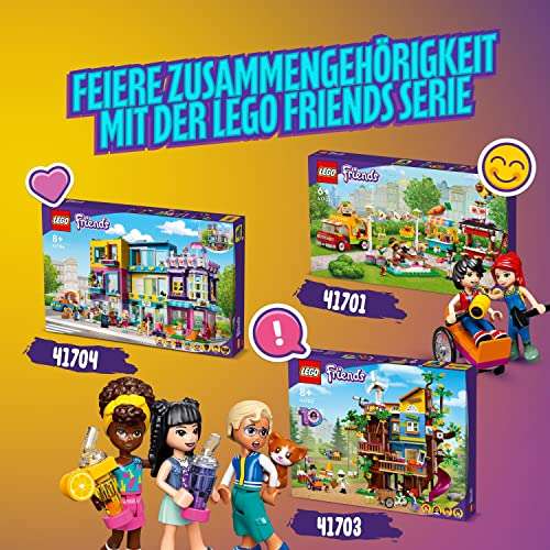 Lego 41703 Friends Freundschaftsbaumhaus mit 5 Mini-Puppen und Tier-Figur, Natur-Lernspielzeug für Mädchen und Jungen ab 8 Jahren