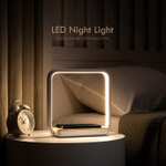 Schreibtischlampe LED mit Ladefunktion 5W, Nachttischlampe Touch Dimmbar mit 3 Helligkeitsstufen