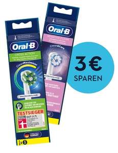 3 € Rabatt beim Kauf von 2 Packungen Oral-B Aufsteckbürsten (online + offline)