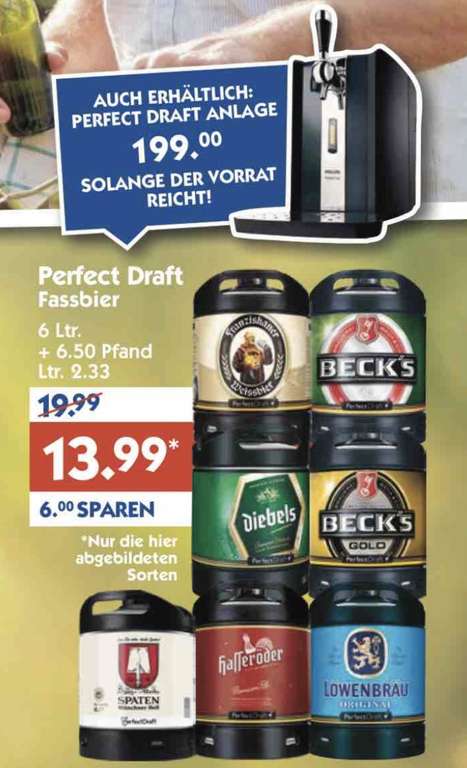 Perfect Draft bei Hol Ab! 6L/13,99€, Bier (LOKAL in Norddeutschland)