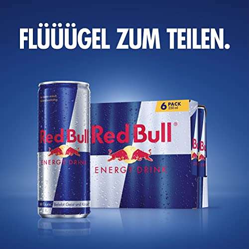 [PRIME/Sparabo] Red Bull Energy Drink, 6er Pack, EINWEG (6 x 250ml Dosen)