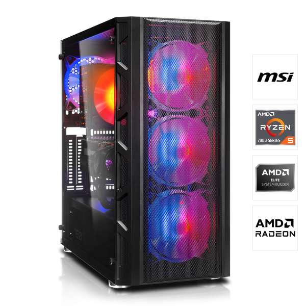 Gaming PC / AMD Ryzen 5 7600 / AMD RX 7900 GRE / 32 GB Ram / 1 TB M.2 SSD /