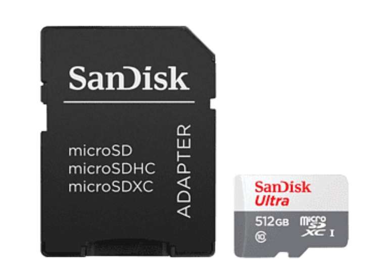 SANDISK Ultra UHS-I mit Adapter für Tablets, Micro-SDXC Speicherkarte, 512 GB, 120 MB/s Versandkostenfrei