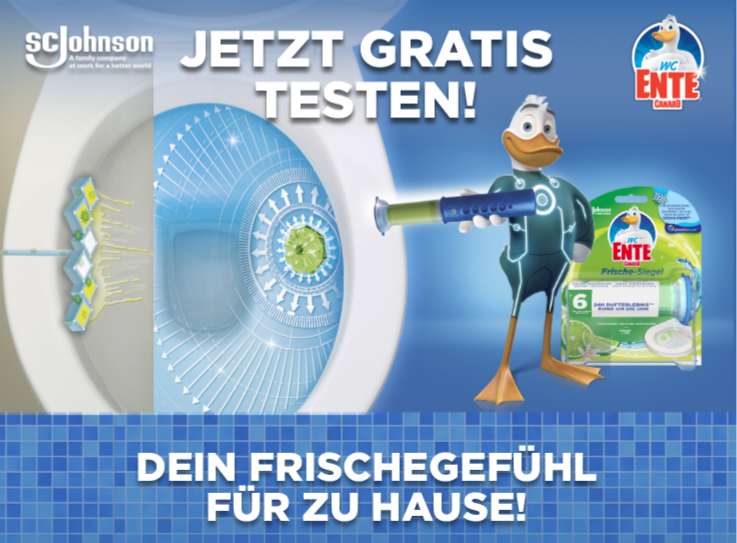 WC-Ente Frische-Siegel Halter Gratis Testen [GzG]