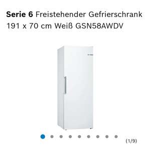GSN58AWDV Bosch Gefrierschrank 191 x 70cm NoFrost