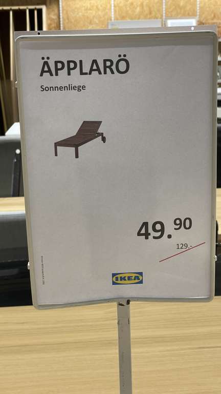 Lokal IKEA Ludwigsburg: ÄPPLARÖ Sonnenliege in der Fundgrube für knappe 50 Euro statt 129