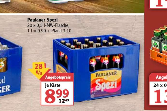 [Lokal Globus Koblenz] Paulaner Spezi 20x 0,5l für 8,99€ zzgl. 3,10€ Pfand