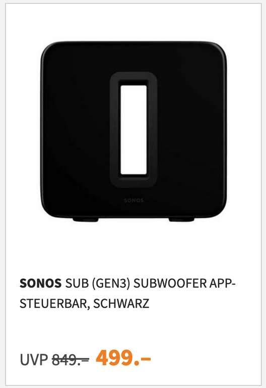 [Lokal Neckarsulm] Diverse SONOS Produkte im Angebot - Saturn Fundgrube (kostenloser Versand)