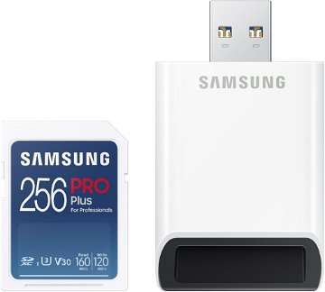 Samsung SDXC 256 GB PRO PLUS + USB-Adapter. 15,59€ +4,99€VSK