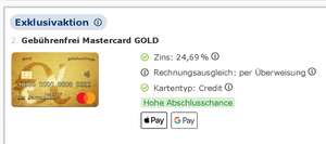 [Advanzia +Check24] 50€ Bonus für Abschluss Mastercard Gold, weltweit gebührenfrei bezahlen, Reiseversicherung, Apple-/Google-Pay, Neukunden