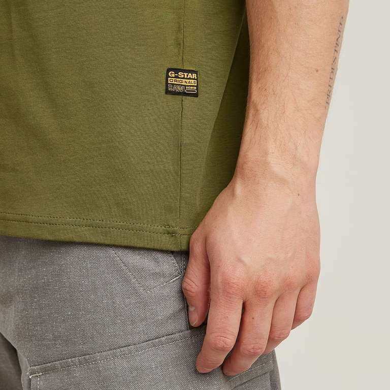 G-Star Base-s T-Shirt Uomo | Cotone Biologico, Morbido Jersey, Dettagli Minimal E Ricamo Sul Petto