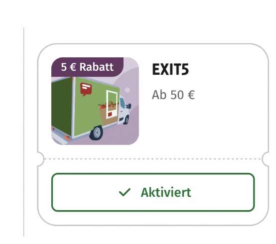 [Rewe Lieferservice] 5 Euro Rabatt ab 50 EUR Einkaufswert