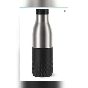 Emsa Bludrop Sleeve Trinkflasche Edelstahl 0,7 Liter ,12h warm/24h kühl . Petrol und Schwarz