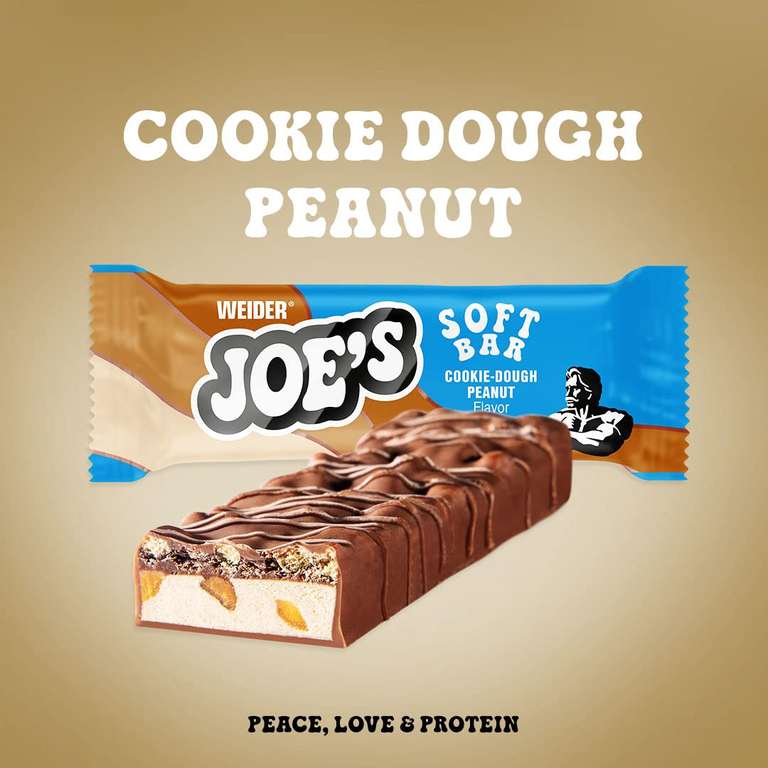 Weider Joe Protein Riegel - Peanut Cookie-Dough - 12 Stück (Prime)