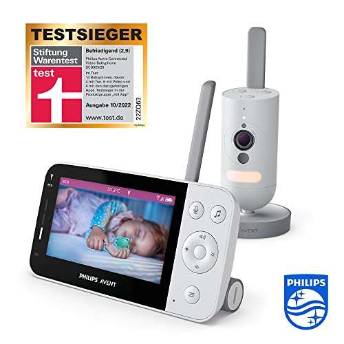 Philips Avent Connected Videophone SCD923/26, Babyphone mit Full HD-Kamera und Secure Connect-System