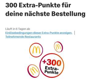 300 Punkte für die nächste Bestellung bei McDonalds! (personalisiert)