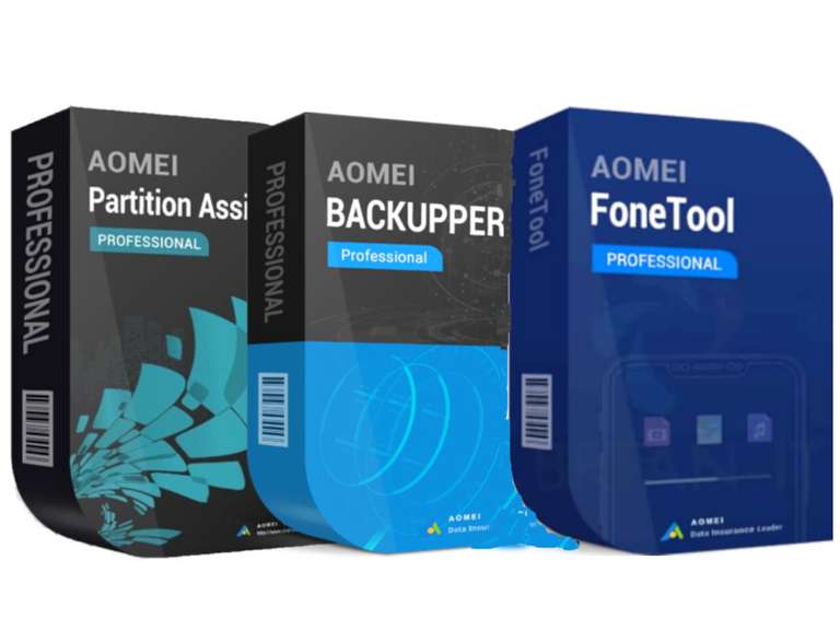 [aomei] Backupper Pro, Partition Assistant Pro & FoneTool Professional gratis (Download-Links im Text)