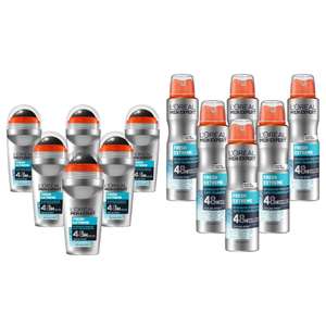 L'Oréal Men Expert, Intensiver Deoroller oder Deospray, Ultra Cooling Effekt, Fresh Extreme, 6 x 50 ml / 150 ml (Prime Spar-Abo)