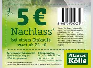 Pflanzen Kölle Hoppegarten bei BERLIN -- 5 EUR Rabatt ab 25 EUR Umsatz bis 01.06.2024