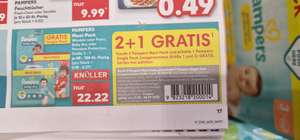 Coupon: Pampers Maxi-Pack 2+1 Aktion 22.22€ (Gr. 1/2 ausgenommen)