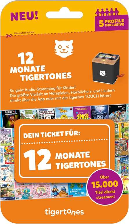 12 Monate Tigermedia Tigertones-Ticket für die Tigerbox für 68,41 Euro [bol]