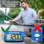Needit Park Micro elektronische Parkscheibe mit Zulassung I Digitale Parkuhr Mikro blau mit Batterie u. Montage Zubehör