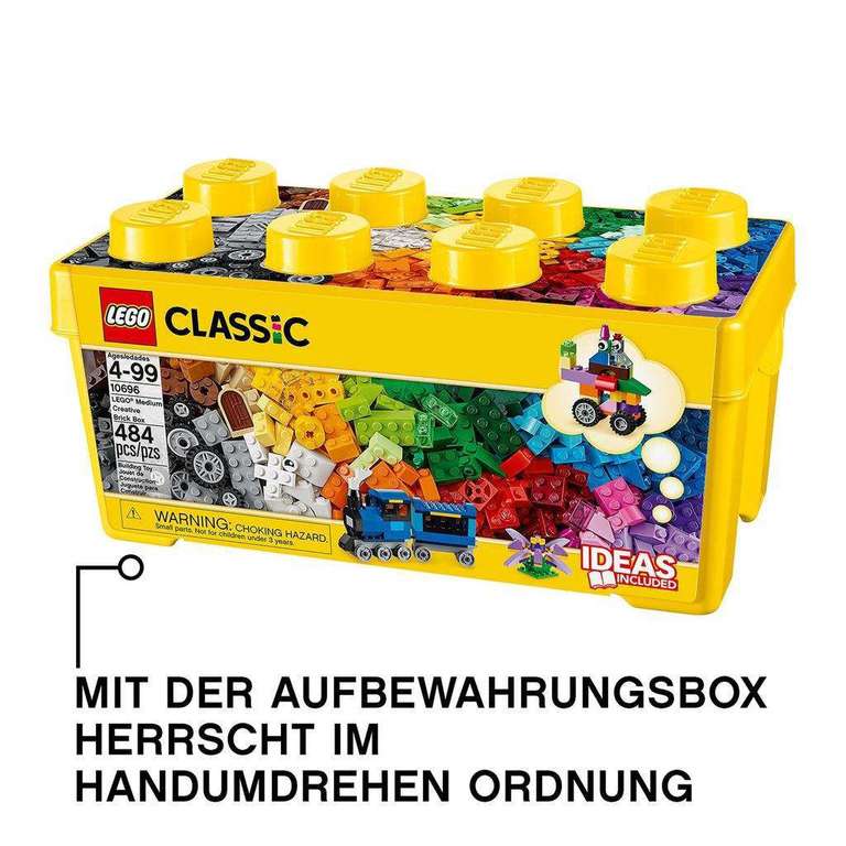 [Lokal Offline] Aldi Süd LEGO 10696 Classic Mittelgroße Bausteine-Box, Bausteine mit Aufbewahrungsbox