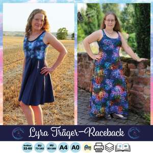 [Schnittmuster | Freebie Friday] Kleid "Lyra" Träger-Raceback Gr. 32-60 von Minas Design