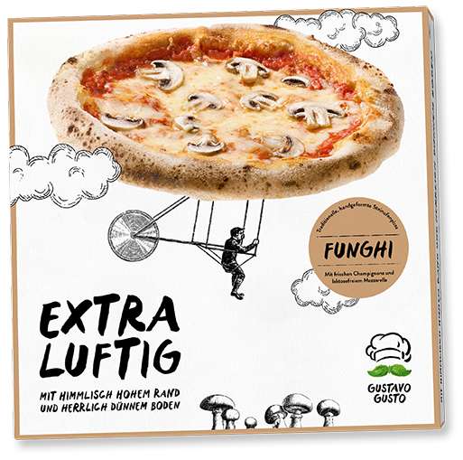 [Zimmermann] Gustavo Gusto "Extra Luftig" kl. Pizza (310g-355g) für 1,99€