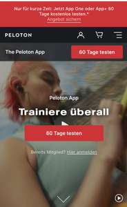 Peloton App+ 60 Tage kostenlos | Fitness | Workouts | Training | Yoga