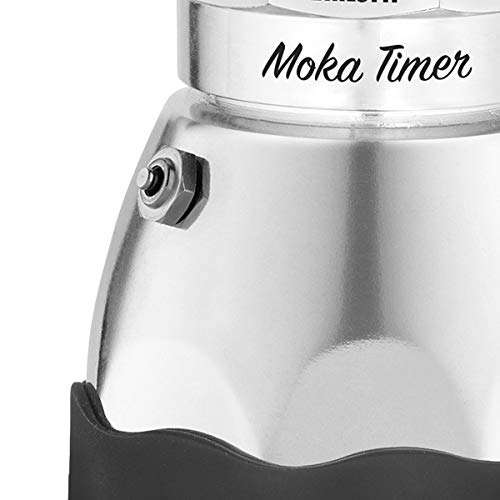 Bialetti Moka Timer, Elektrische Kaffeemaschine mit eingebautem Timer, 3 Tassen, 365 W