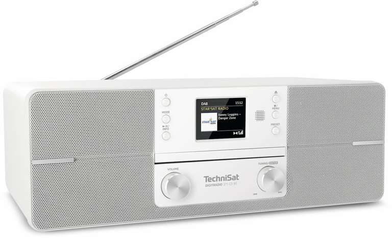 TechniSat DigitRadio 371 CD BT Digitalradio (DAB+, UKW, CD, USB, Bluetooth, 2.4" Display, Fernbedienung) in schwarz oder weiß