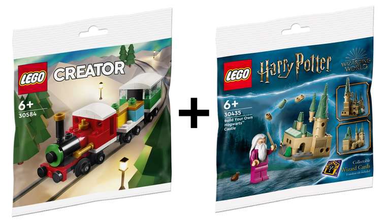 [Toys-For-Fun] LEGO Polybags versandkostenfrei ab 4,95€, z.B. 30584 Winterlicher Weihnachtszug + 30435 Baue dein eigenes Schloss Hogwarts