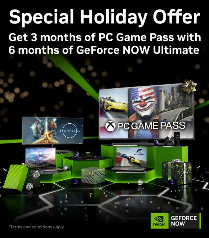Geforce Now Ultimate 6 Monate mit PC Game Pass 3 Monate gratis