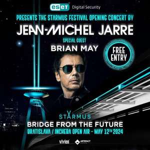 Starmus Festival freier Eintritt für Jean-Michel Jarre & Brian May live Konzert in Bratislava am 12.05.24