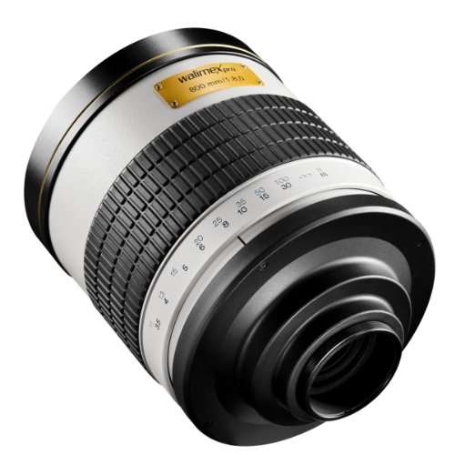 Walimex Pro 800mm 1:8,0 CSC Spiegelobjektiv für Canon M, weiß, Filterdurchmesser 30,5mm, kein AF (Russentonne)