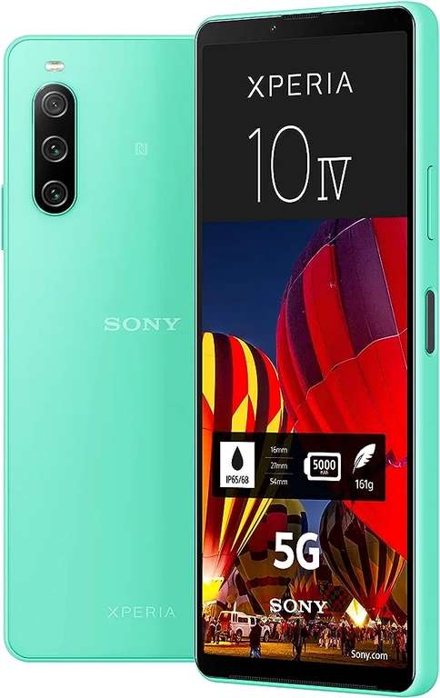 [Expert/Amazon] - Sony Xperia 10 IV (5G Smartphone, 6" OLED, 6Gb RAM, 128Gb , Dreifach-Kamera, 3,5-mm Audio, 5.000mAh Akku, Dual SIM hybrid)