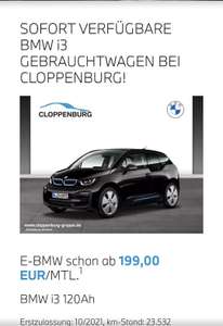BMW i3 0,01% Zinsaktion Gebrauchtwagen (Finanzierung) 10.000km/36 Monate/Anzahlung 4.457,21€/Nettodarlehensbetrag 18.609,90 €